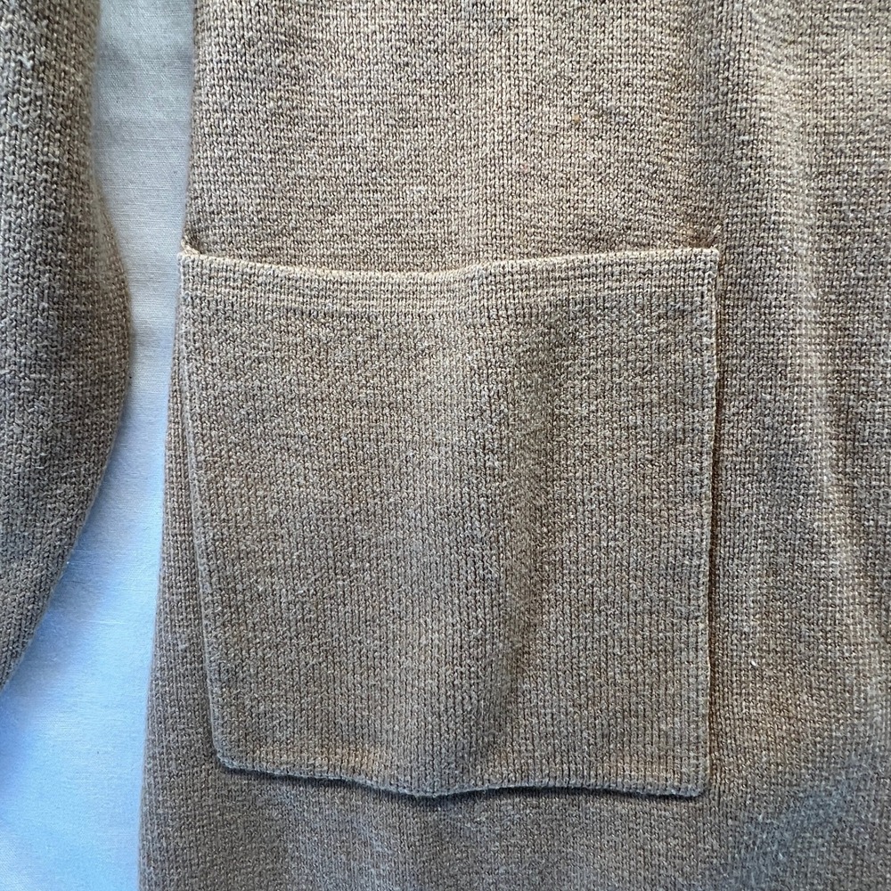 Banana Republic Women's XXS Tan Knit Collarless Open Front Cardigan Blazer - Picture 13 of 16